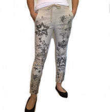 Multi Star Print Drawstring Crop Pant