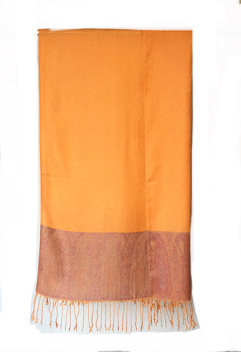 Pashmina paisley boarder design scarf