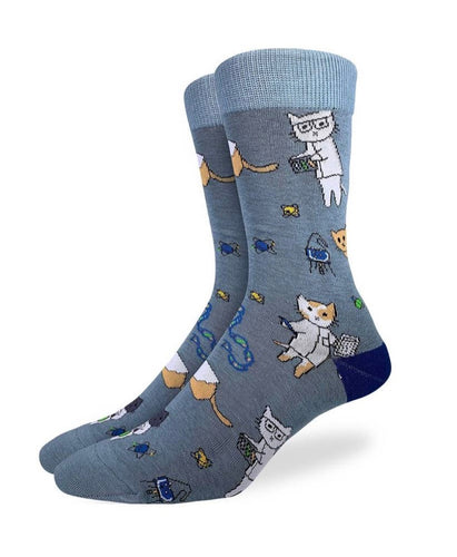 Men’s Science Cat Crew Socks