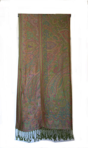 Reversible Pashmina ornate print scarf
