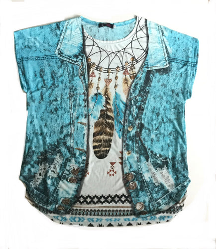 Open Jacket w Feather detail
