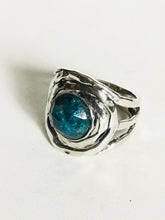 Sterling silver Diamond cut Apatite Ring