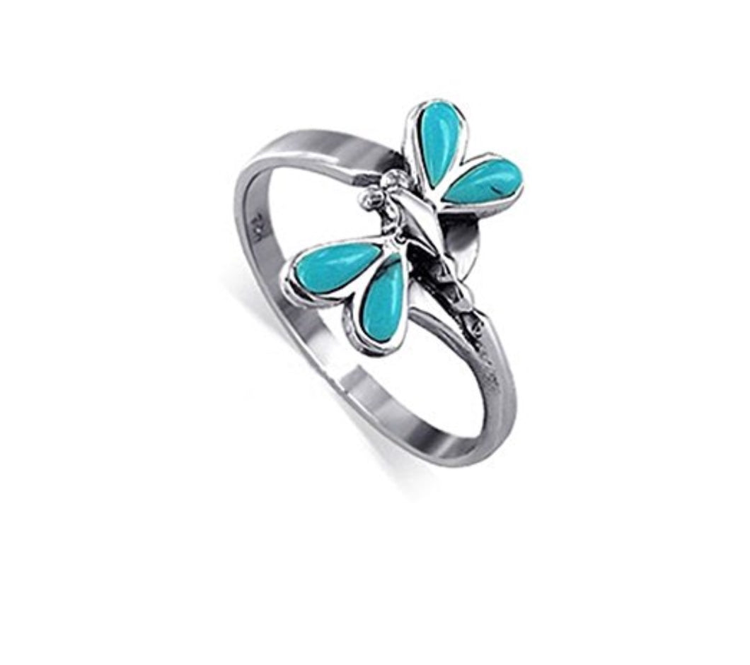 Wrap Dragonfly Turquoise ring