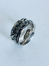 Sterling silver Filigree Rosebud Spinner Ring
