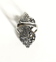 Sterling silver Lace design shield Ring