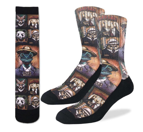 Men’s Animal Mugshots Active Fit Socks