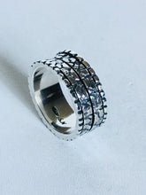 Sterling Silver textured Spinner ring