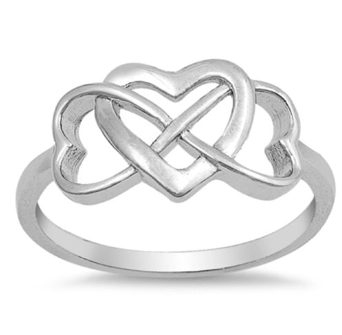 Infinity heart ring
