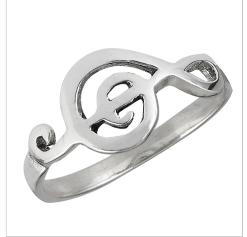 Treble clef Ring