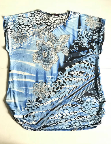 Blue Floral Fun Top