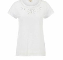 Embroidered Cap Sleeve Top