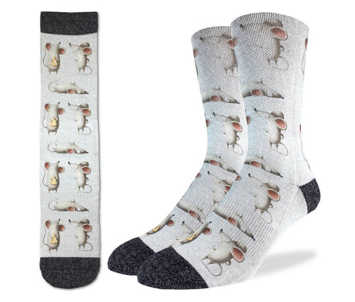 Men’s Mouse and Cheese Good Luck Sock