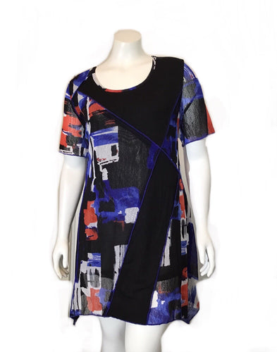 Cotton Color block tunic dress