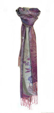 Pashmina Feather Rose print scarf