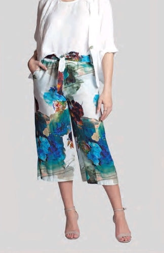 Linen Water Color Floral Culottes