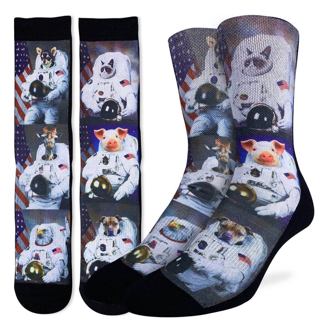Men’s Animals dressed up as Astronauts Active Fit Sock