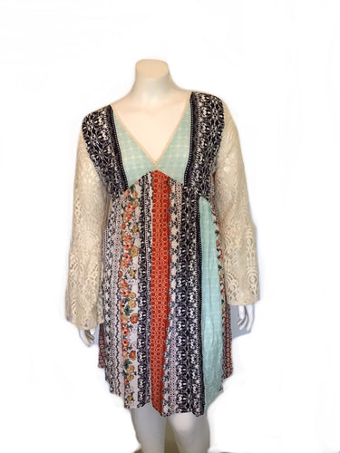 Lace print  Tunic dress