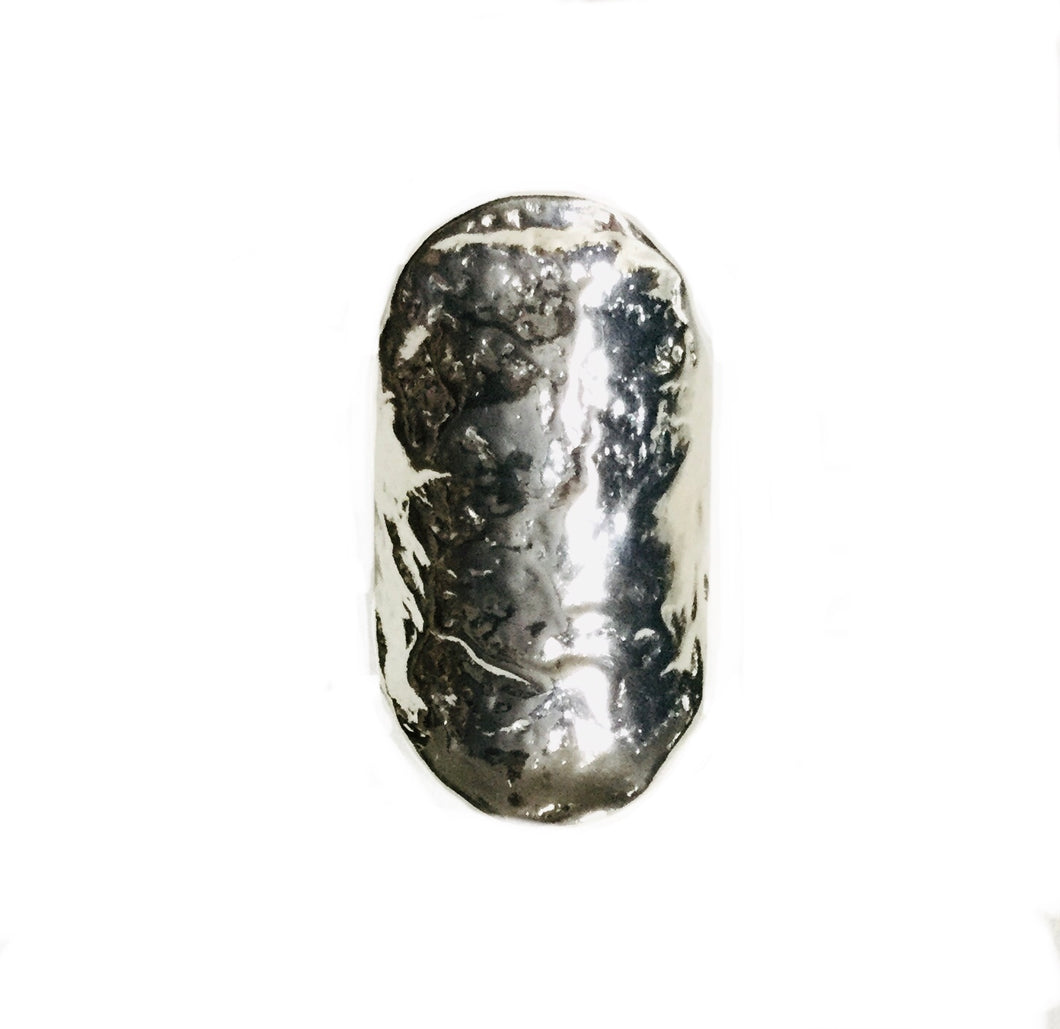 Sterling Silver Hammered Shield Ring