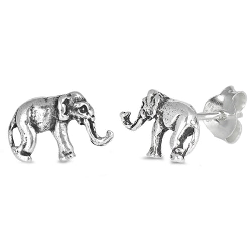 Elephant Silver Stud Earring