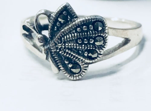 Marcasite Butterfly Ring