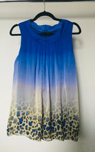 Royal Blue Leopard Print Silk Camisole