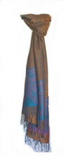 Pashmina reversible flower print scarf