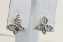 Butterfly silver Cubic zirconia stud earrings