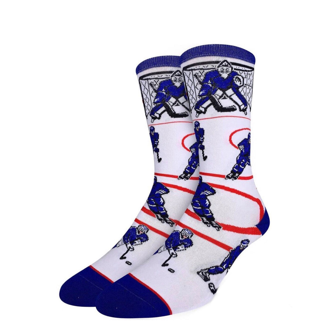 Men’s Hockey Blue White Socks