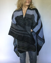 Wrap V Neck Multi Print Oversize blanket shawl
