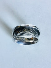 Sterling Silver crisscross design Spinner ring