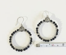 Black Lava Hoop earrings
