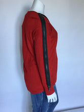 Zipper long sleeve  knit Top