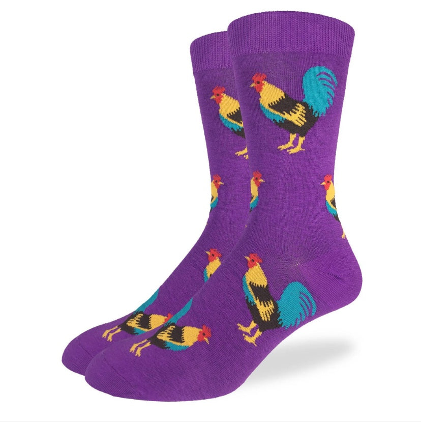 King size Men’s Purple Roosters Socks