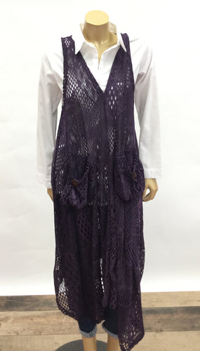 Floor Length Crochet Knit Tunic