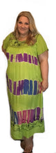 Full length Tie dye cap sleeve dress