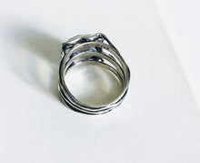 Sterling silver Diamond cut Black Onyx Ring