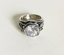 Sterling silver Round Cz Ring