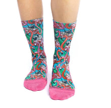 Women's Flamingo’s and Pugs Active Fit Fun Sock