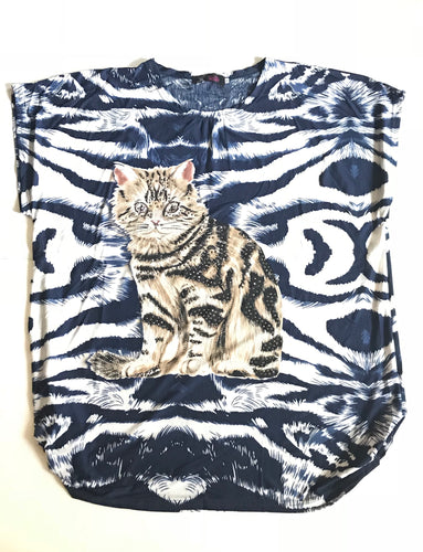 Striped Cat Fun Top