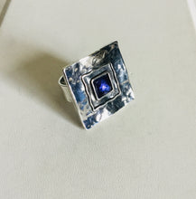 Sterling silver Square purple Amethyst Ring