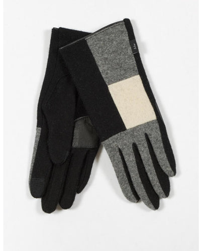 Color block touchscreen gloves
