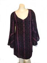 Tunic dress Snake print bell sleeve