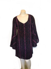 Tunic dress Snake print bell sleeve