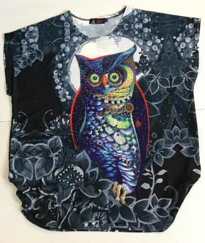 Multi-Color Owl Fun Top