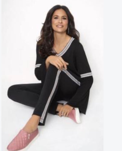 Jersey V-Neck Bell Sleeve Top