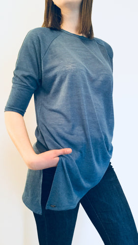 Denim Blue Raglan Sleeve Top