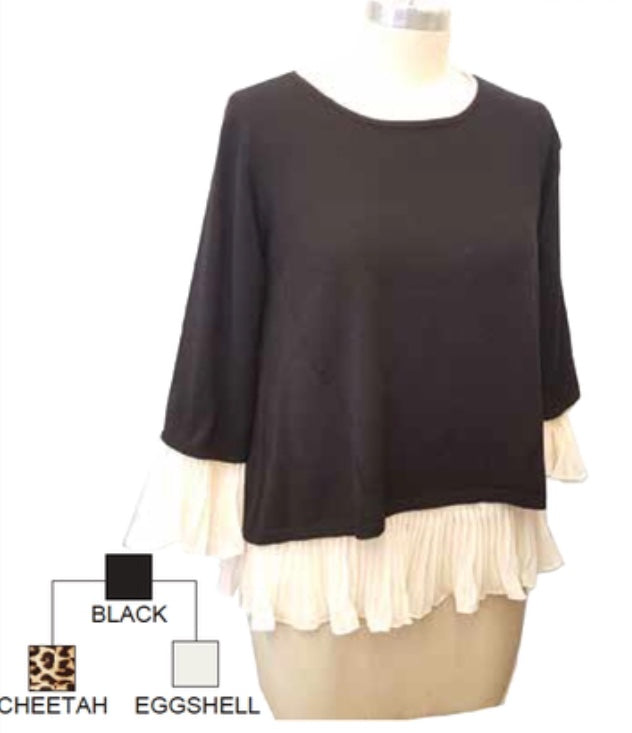3 Piece Knit Top with Blouse options