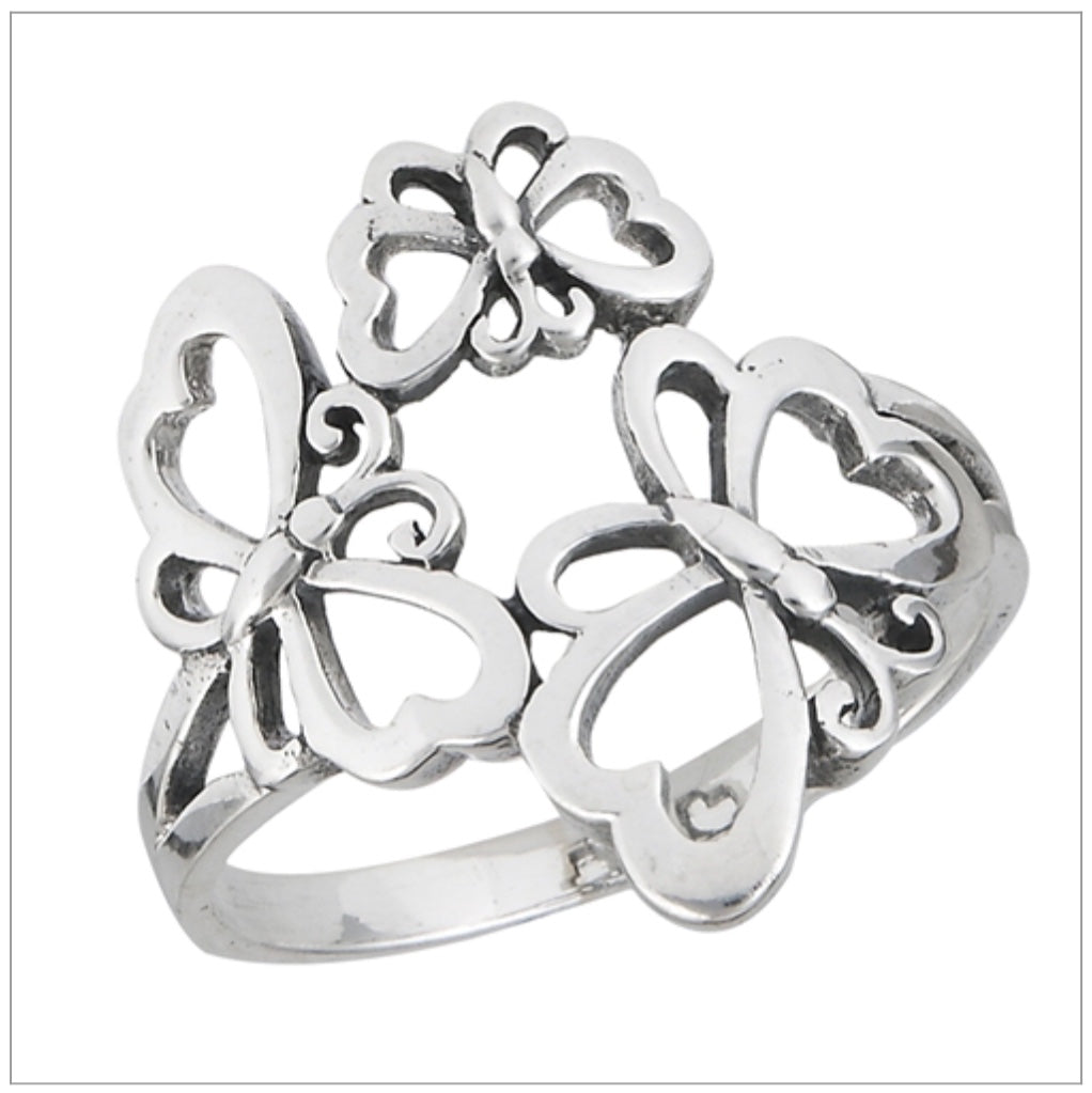 Three Butterfly Ring