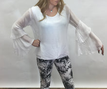 Silk  Blouse with Trumpet sleeves