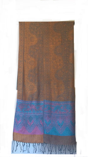 Pashmina reversible flower print scarf